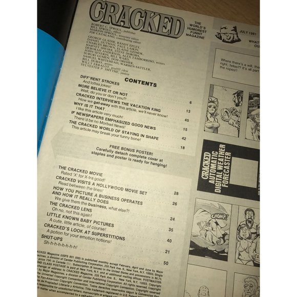 Vintage Cracked Magazine No. 178 July 1981 - Picture 4 of 16